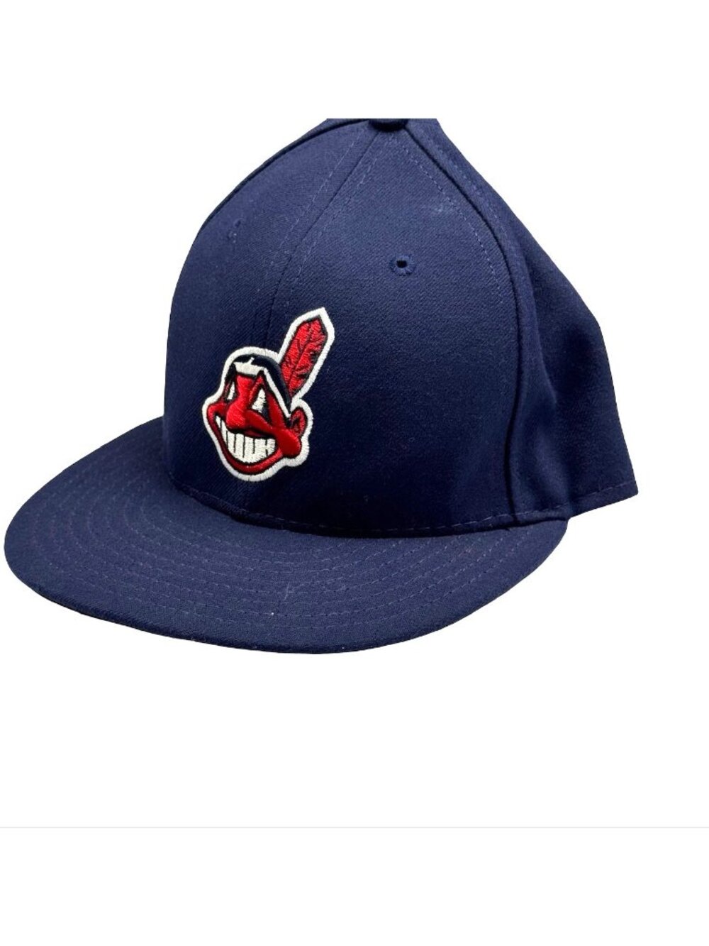 VTG Cleveland Indians Chief Wahoo Baseball Cap Hat Size 7 1/2 Blue